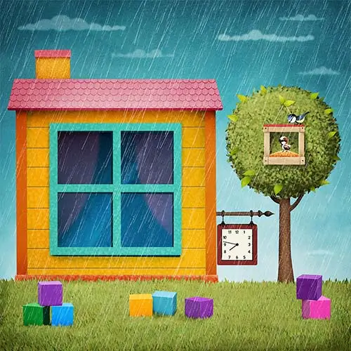 O štvorcovom domčeku