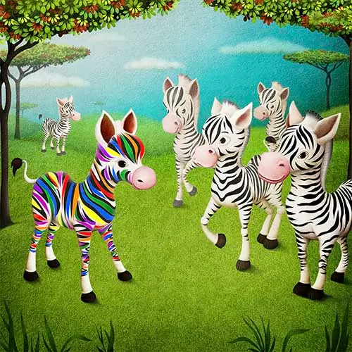 The Rainbow-Loving Zebra