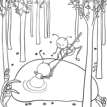 Le formiche e la pozzanghera