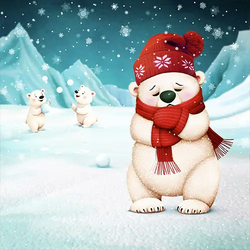 Uzimený ľadový medveď