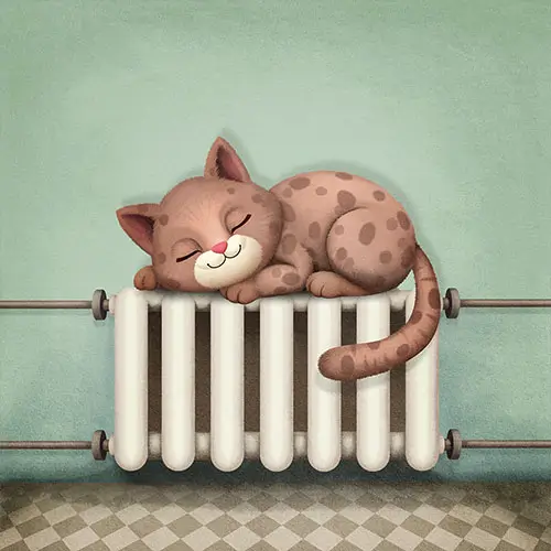 Teta Agáta a jej mačacia sedmička: Radiátor