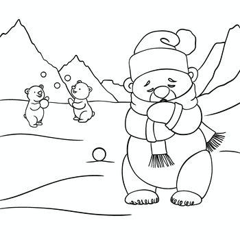 Uzimený ľadový medveď