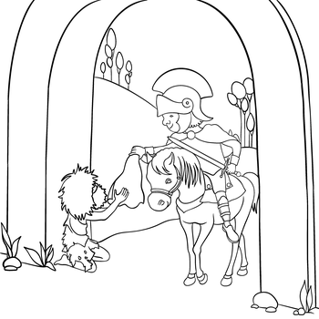 Láskavý rytier so zlatým plášťom