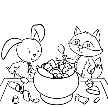 Wie der Hase und der Fuchs Abfall kochten