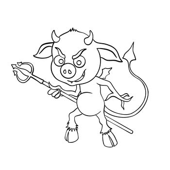 O Diabinho e seu Tridente Espinhoso