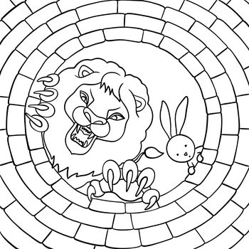 Il coniglio astuto e il leone affamato