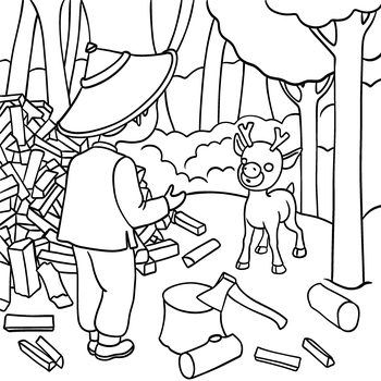 Dřevorubec a jelínek