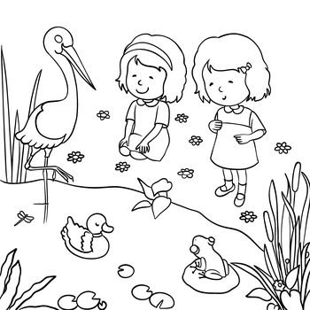 Agatha y Margarita en el lago